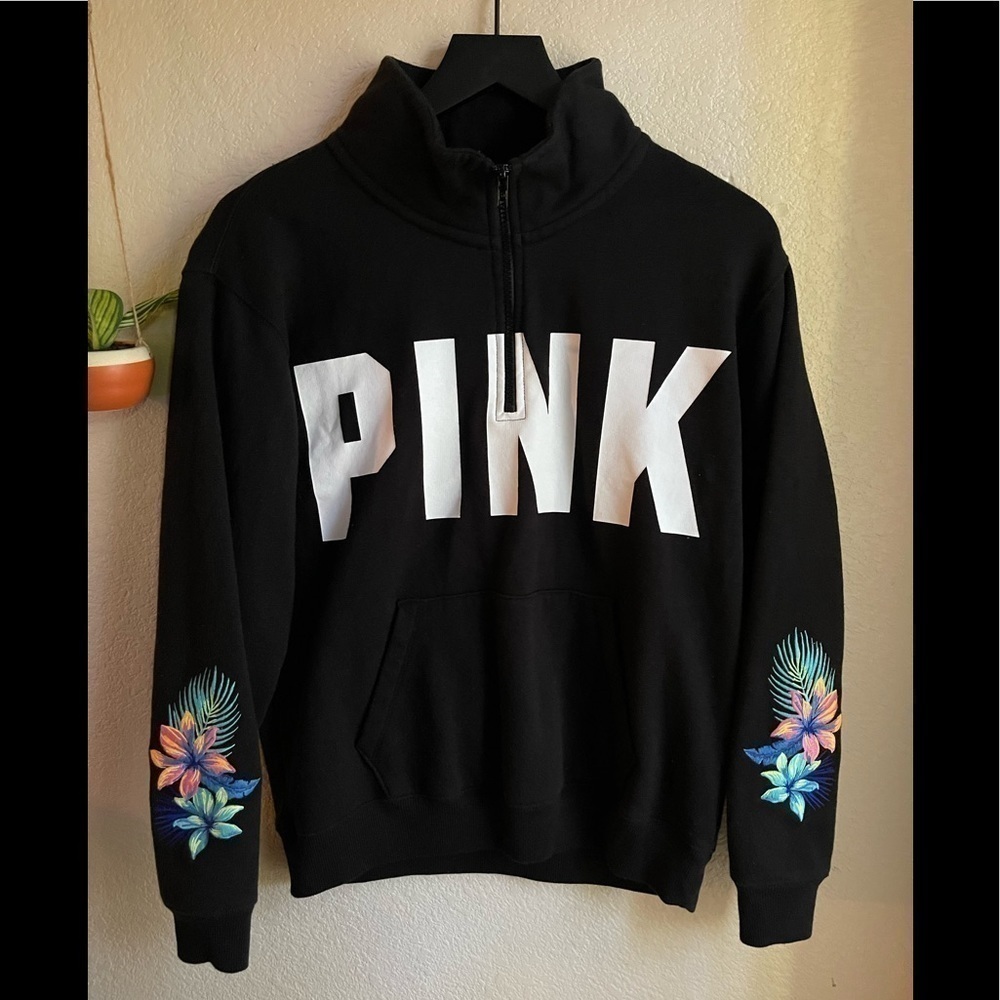 victoria secret pink tropical sweater